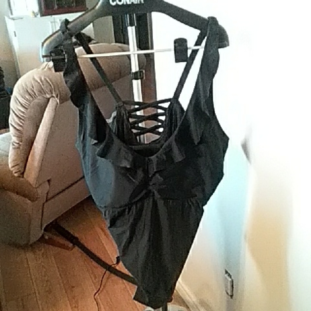 Cactus Black Sexy Swimsuit  Sz 22